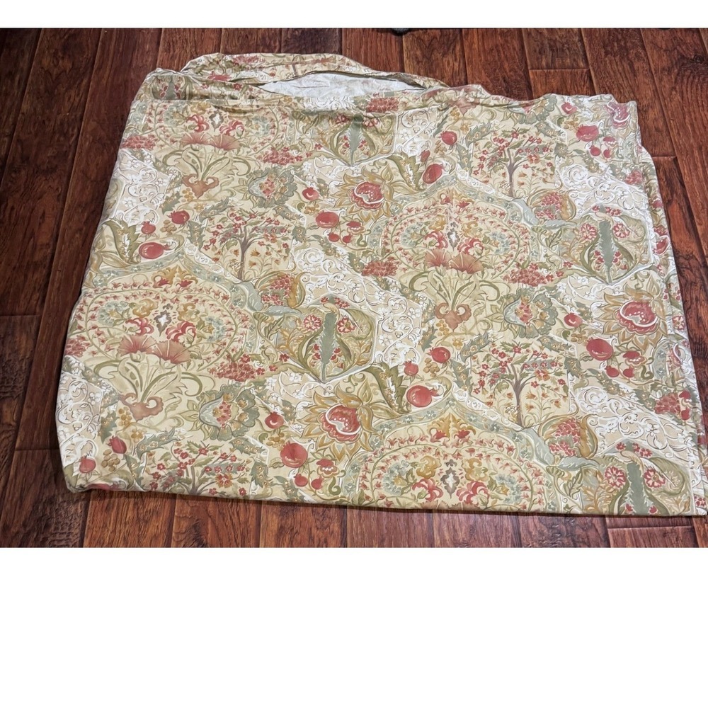 Pottery Barn Delphine King Duvet Cover Pomegranate Floral Organic Cotton Retired